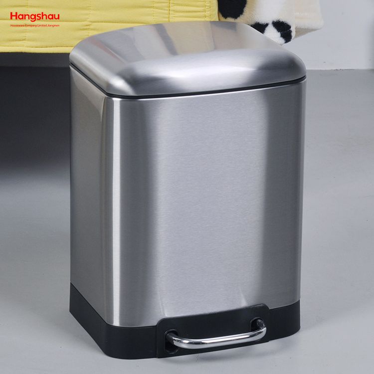 6L Home Kitchen Stainless Steel Nordic Trash Can Hotel Bathroom Metal Waste Bin Pedal Bin Recycling Bins