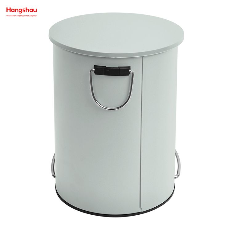 3L Patent Design Simple Foot Pedal Household Pedal Waste Bin For Indoor Trash Can Bathroom Metal Trash Can Powder Coating Morden Style Dustbin Garbage Can Dust Bins