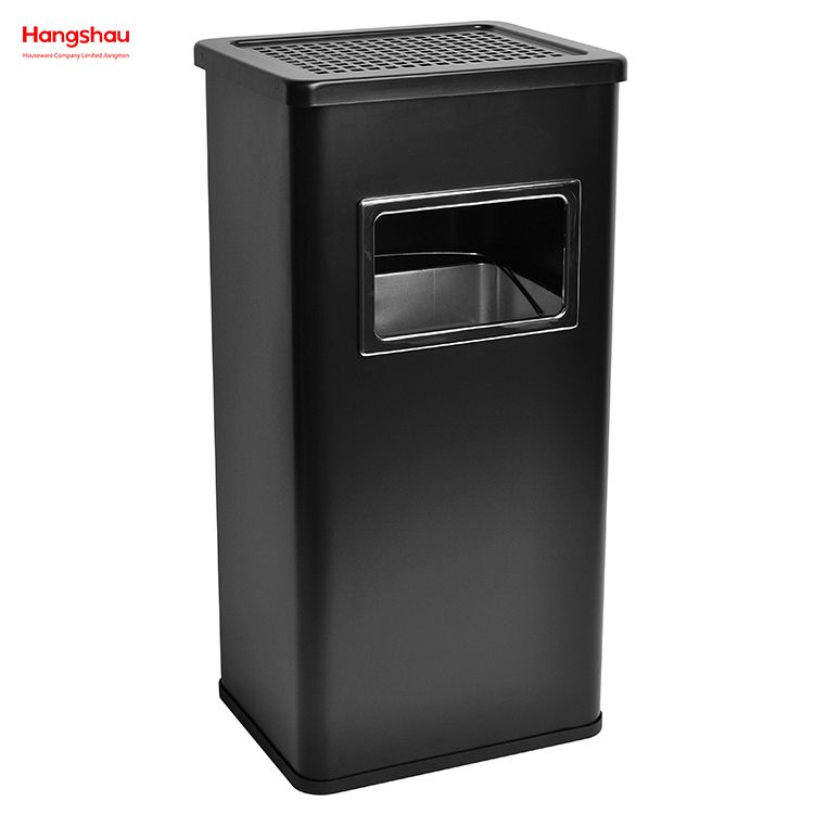 30L Ashtrays in Public Places Waste Bins Smoking Stainless Steel Trash Can Area Trash Can Rectangle Wholesale Square Ashtray Dustbin With An Ashtray In The Hotel Lobby 