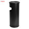 17L Metal With An Ashtray In The Hotel LobbyTrash Can Smoking Area Trash Can Stainless Steel Round Ashtray Dustbin Ashtrays in Public Places Waste Bins