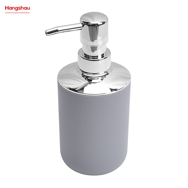 Plastic Bathroom Lotion Bottle Dispenser Foam Pump Soap Bottle Complete Bathroom Plastic Trash Can Toilet Brush Accessories Luxury Set 