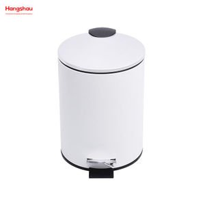 3L Office Pedal Waste Bin For Indoor Trash Can Small Trash Can Bedroom Household Plastic Foot Pedal Dust Bins Bathroom Simple Dustbin Garbage Can 