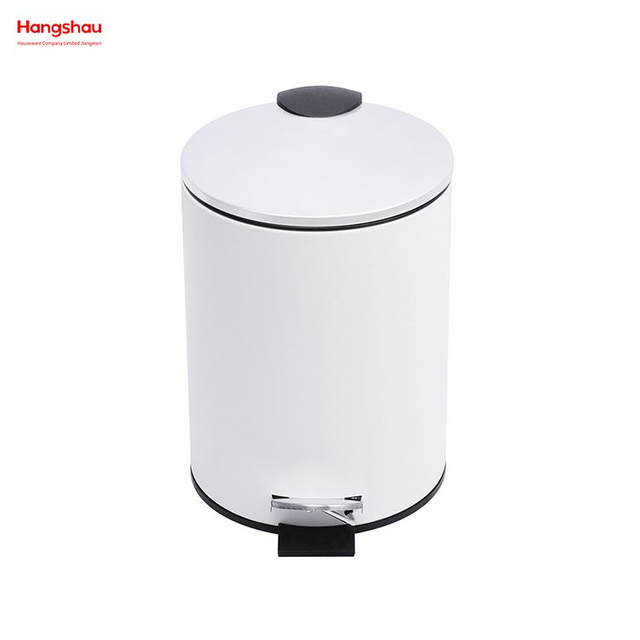 3L Office Pedal Waste Bin For Indoor Trash Can Small Trash Can Bedroom Household Plastic Foot Pedal Dust Bins Bathroom Simple Dustbin Garbage Can 