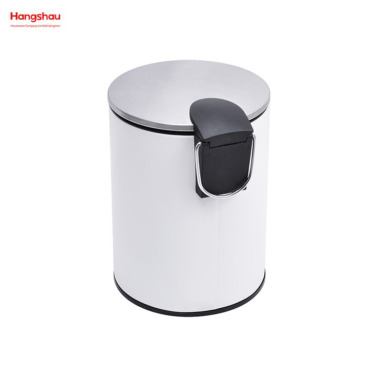 3L Toilet Pedal Waste Bin For Indoor Trash Can Office Small Trash Can Bedroom Household Plastic Foot Pedal Dust Bins Bathroom Simple Dustbin Garbage Can 