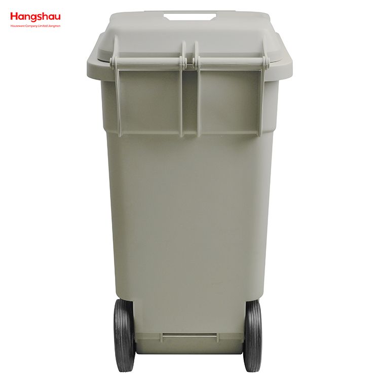 120L Residential Trash Cans Ecofriendly Trash Bins For Parks Big Trash Can With Square Waste Bin Square Dust Can Wheelie Bin