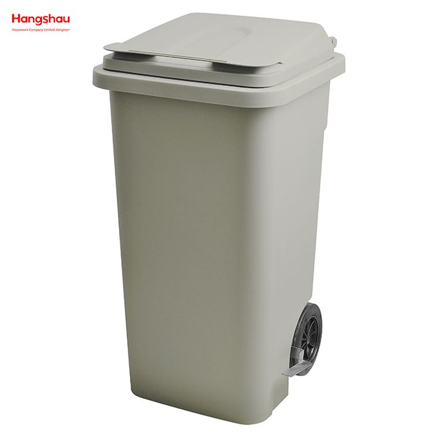 120L Big Trash Can With Square Waste Bin Square Dust Can Wheelie Bin Residential Trash Cans Ecofriendly Trash Bins For Parks 