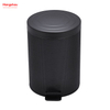 5L Round Powder Coating Household Pedal Waste Bin Dust Bins For Indoor Trash Can Bathroom Trash Can Metal Morden Style Dustbin Garbage Can PU PP