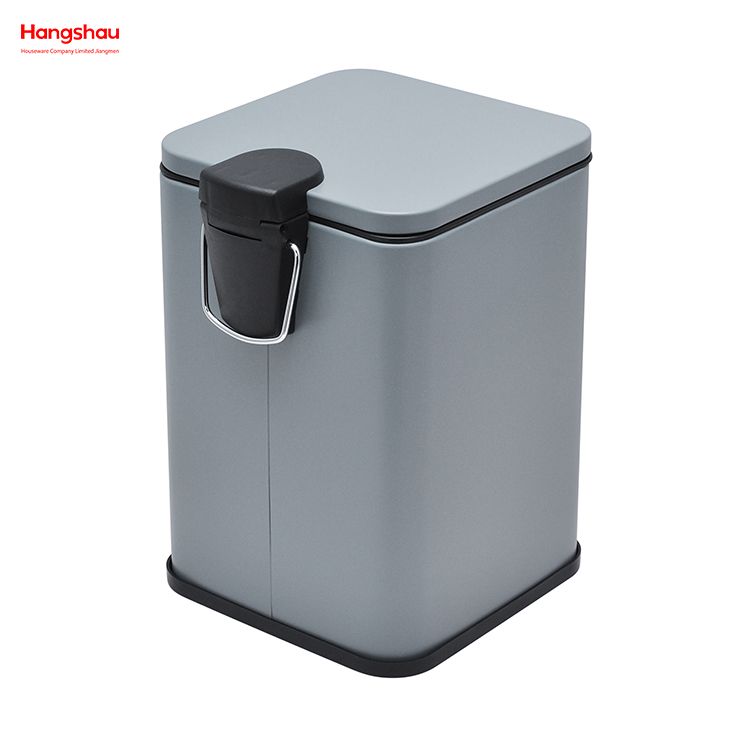 5L Square Bathroom Trash Can Morden Style Dustbin Garbage Can Metal Powder Coating Household Pedal Waste Bin Dust Bins For Indoor Trash Can 