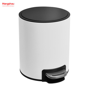 3L Household Bathroom Trash Can Plastic Powder Coating Pedal Waste Bin Dust Bins For Indoor Trash Can Metal Morden Style Dustbin Garbage Can