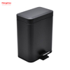 5L Square Bathroom Trash Can Waste Bin Dust Bins For Indoor Trash Can Metal Powder Coating Household Pedal Morden Style Dustbin Garbage Can