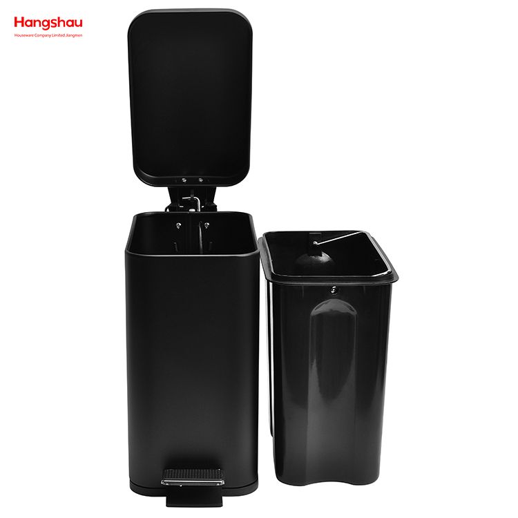 5L Household Square Bathroom Trash Can For Indoor Trash Can Metal Powder Coating Waste Bin Dust Bins Pedal Morden Style Dustbin Garbage Can