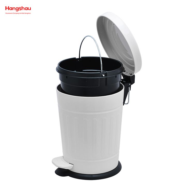 5L Metal Powder Coating Household Pedal Waste Bin Dust Bins Morden Style Dustbin Garbage Can For Indoor Trash Can Bathroom Trash Can