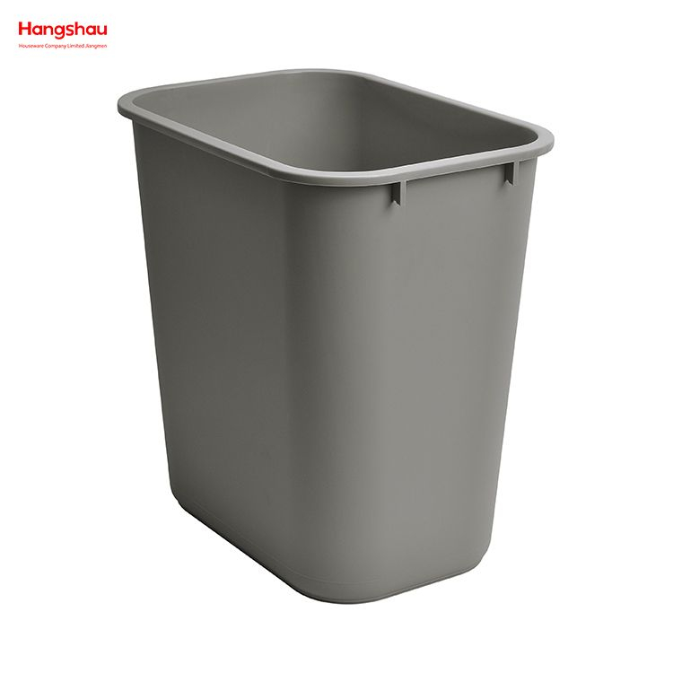 Customized Pp Plastic Rectangle Press Type Indoor Kitchen 26L Prectangle Trash Can Dustbin Open Top Trash Can
