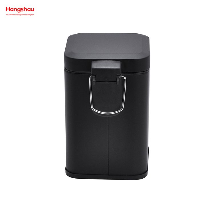 3L Stainless Steel Square Pedal Bin with Soft Close Device High Quality Trash Can with Foot Pedal for Bathroom/bedroom/office Dustbin Pedal Bin Garbage Can
