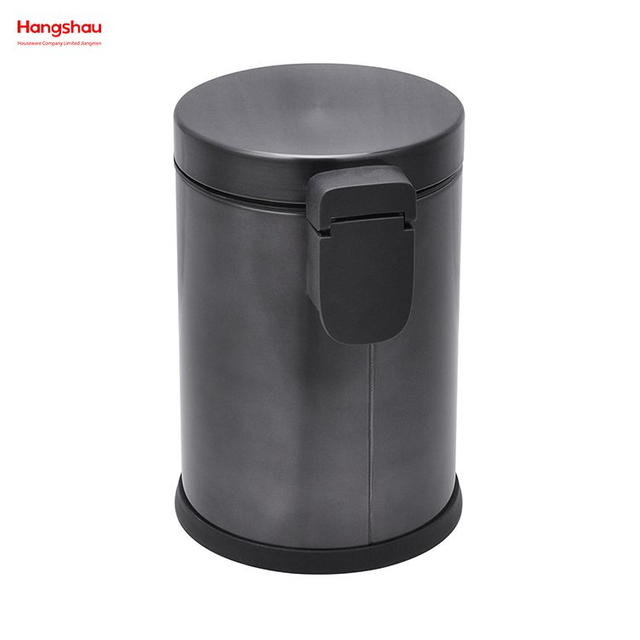 3LPatented Design Bedroom Household Foot Pedal Dust Bins Bathroom Simple Dustbin Garbage Can Round Pedal Bin Office Pedal Waste Bin For Indoor Trash Can Small Trash Can 