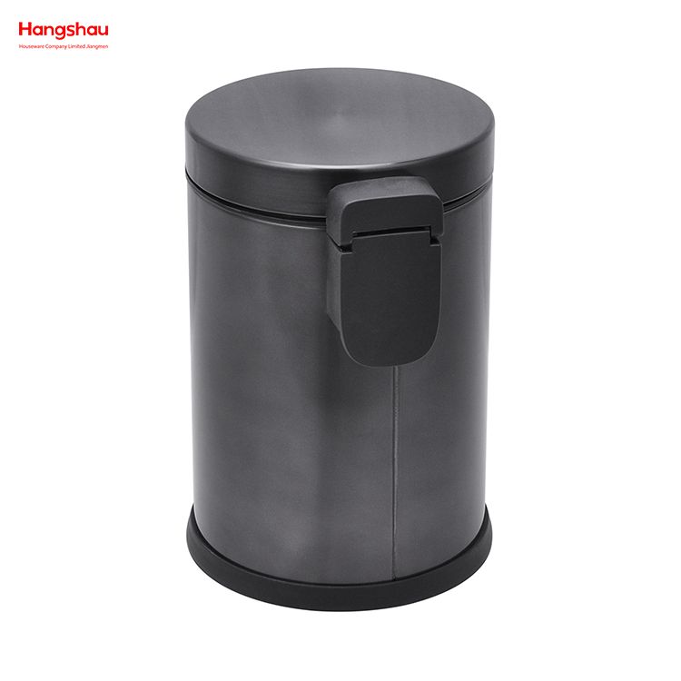 3LPatented Design Bedroom Household Foot Pedal Dust Bins Bathroom Simple Dustbin Garbage Can Round Pedal Bin Office Pedal Waste Bin For Indoor Trash Can Small Trash Can 
