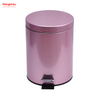 5L Lacquer Spraying Bedroom Household Round Pedal Bin Office Bathroom Simple Dustbin Garbage Can Round Foot Pedal Dust Bins Stainless Steel 
