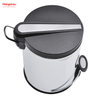 5L Polish Kitchen Waste Bins Bathroom Household Stainless Steel Trash Can Mirror Reflection Polishing Round Pedal Bin 