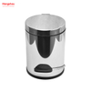 5L Bathroom Mirror Polishing Round Pedal Bin Stainless Steel Trash Can Household Polish Kitchen Waste Bins 