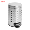 3L Restroom Stainless Steel Rubbish Waste Trash Can With Removable Inner Bucket Office Household Bathroom Bins With Lids Small Pedal Bin For Toilet 
