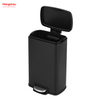30L Stainless Steel Garbage Trash Bin For Kitchen Office Trash Can Custom Colorful Rectangular Silent Closing Foot Pedal 
