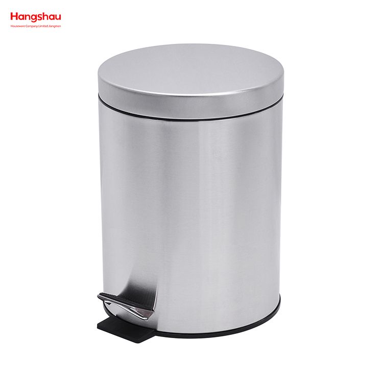5L Stainless Steel Household Bathroom Inner Bucket Trash Bin with Step Pedal for Office And Kitchen Use Waste Bins Genre Dustbin Garbage Can