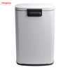 50L Hotels Cafeteria Custom Colorful Rectangular Foot Pedal Dustbin Large Capacity Office Lobby Stainless Steel Garbage Trash Bin For Kitchen Waste Trash Can 