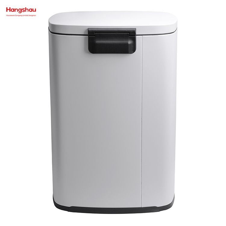 50L Hotels Cafeteria Custom Colorful Rectangular Foot Pedal Dustbin Large Capacity Office Lobby Stainless Steel Garbage Trash Bin For Kitchen Waste Trash Can 