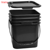 Outdoor Camping Barbecue Water Bucket Grid Portable Bucket Iron Square Storage Bucket Beach Play Plastic Square Storage Bucket Sets of 3 Pieces Barbecue charcoal bucket