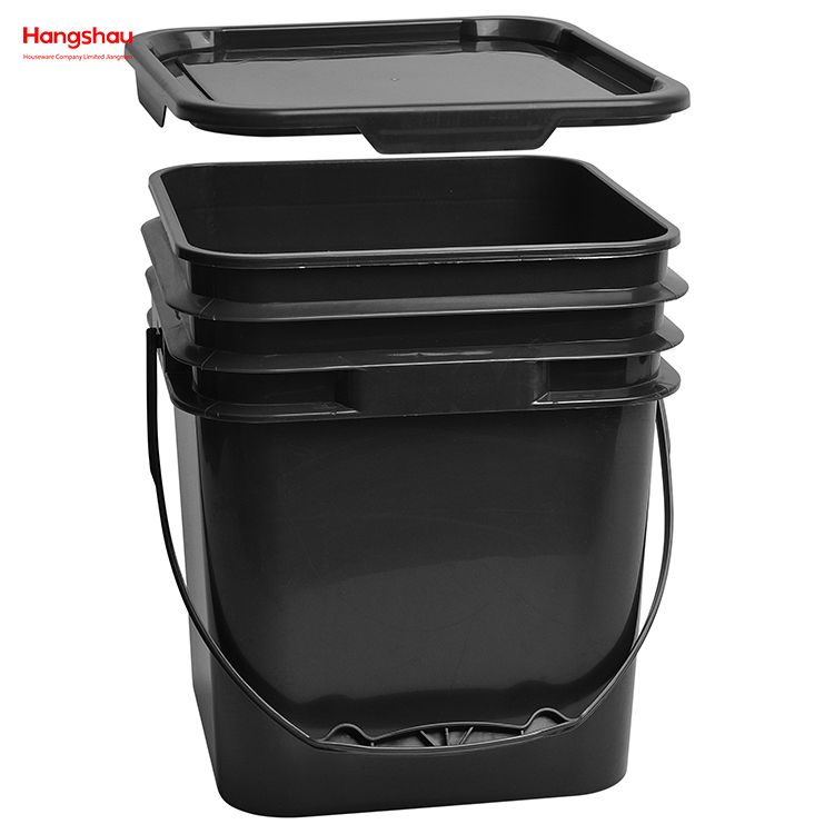 Outdoor Camping Barbecue Water Bucket Grid Portable Bucket Iron Square Storage Bucket Beach Play Plastic Square Storage Bucket Sets of 3 Pieces Barbecue charcoal bucket