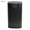 30L Lobby Stainless Steel Garbage Trash Bin For Kitchen Waste Office Trash Can Hotels Cafeteria Custom Colorful Rectangular Silent Closing Foot Pedal Dustbin 