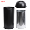 90L Hotel Square Outdoor Garden Waste Bin Trash Can Black Pop Up Open Top Waste Trash Bin