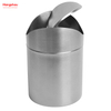 3.5L stainless steel round push bin Swing Lid Waste Bin Hotel Room Metal Trash Bin Waste Bin Dustbin Steel Recycle Bin Metal Trash Can With Cover Lid