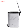 10L Household Stripe Printing Pedal Waste Bin DustBin Bathroom Trash Can Metal Morden Style Dustbin Garbage Can Lid Powder Coating For Indoor Trash Can