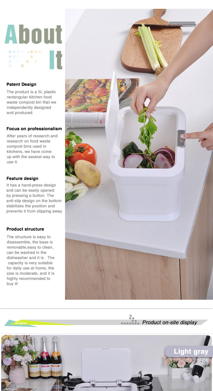 Rectangular Food Trash Can