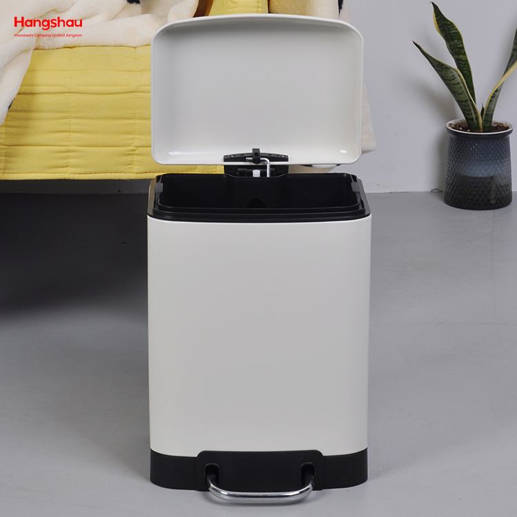 6L Home Kitchen Soft Close Stainless Steel Easy Cleaning Metal Trash Can Bin With Foot Pedal