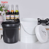 Waste Bin with Handle Open Top Trash Bin Lid Detached From Compost Bin Household Kitchen Round Food Compostable Compost Bin 