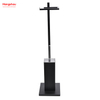 Black Powder Coated Metal Free Standing Toilet Brush And Paper Holder Standing Metal Toilet Brush Holder