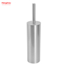 Luxury Metal Standing Toilet Brush Stainless Steel Bathroom Toilet with Holder Plastic Brush Cleaning Set 