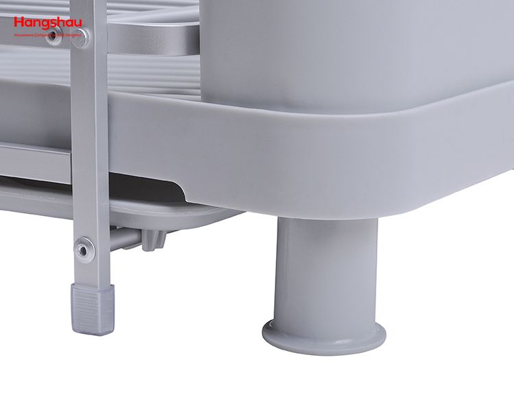 Aluminum Alloy Dish Rack Plastic Dish Tray Rack Kitchen Stand Dish Rack Countertop Dish Rack Cup Holder 