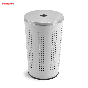 Large Home Storage Basket Laundry Hamper Washing Storage Dirty Clothes Laundry Basket Metal Laundry Basket with Lid 