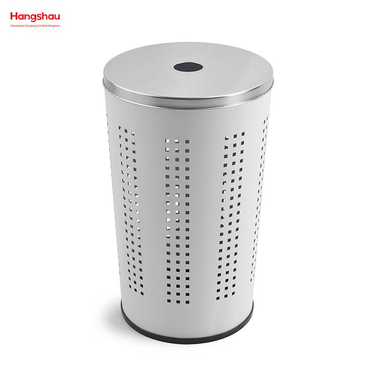 Large Home Storage Basket Laundry Hamper Washing Storage Dirty Clothes Laundry Basket Metal Laundry Basket with Lid 