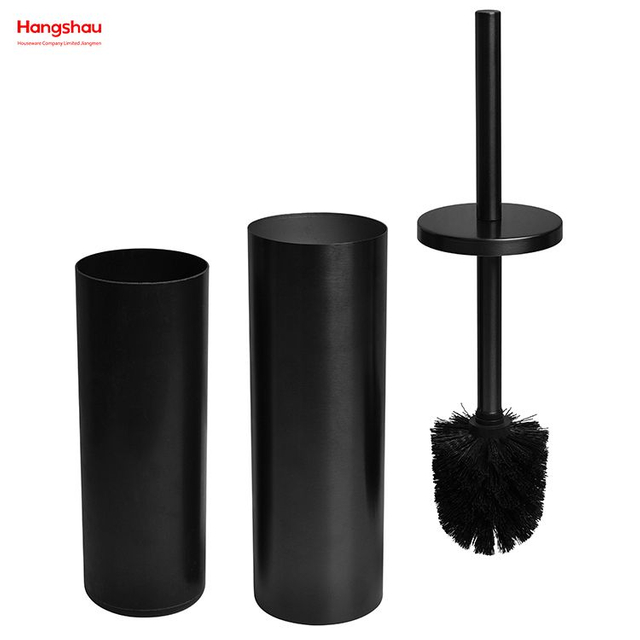 Brushed And Black Nickel Lacquer Spraying Household Bathroom Stainless Steel 304# Toilet Brush Holder Matte Toilet Cleaning Brush Holder Wc Clean Brush Holder
