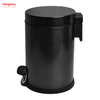 Brushed And Black Nickel Lacquer Spraying Household Bathroom Stainless Steel 3L Pedal Trash Bin With Cover Closing Slowly And Mutely Round Trash Bin Waste Bin Dustbin