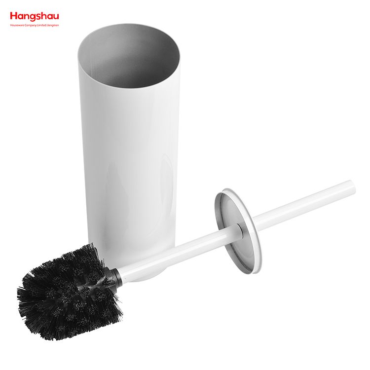 Brushed And White Lacquer Spraying Household Bathroom Stainless Steel 304# Toilet Brush Holder Matte Toilet Cleaning Brush Holder Wc Clean Brush Holder