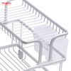 Double Deck Stand Dish Rack Kitchen Utensils Storage Aluminum Alloy Metal Drying Dish Tray Rack Organizer