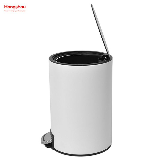 Indoor Trash Can Powder Coating Pedal Waste Bin Kitchen Garbage Can Bathroom Trash Can Metal Morden Style Dustbin Household Dust Bins