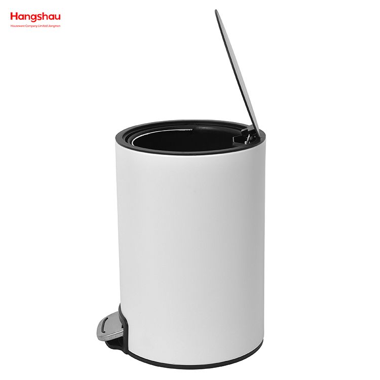 Indoor Trash Can Powder Coating Pedal Waste Bin Kitchen Garbage Can Bathroom Trash Can Metal Morden Style Dustbin Household Dust Bins