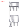 2 Layer Aluminium Bathroom Corner Rack With Metal Shower Caddy Bath Storage Rack Wall Shelf Mounted 