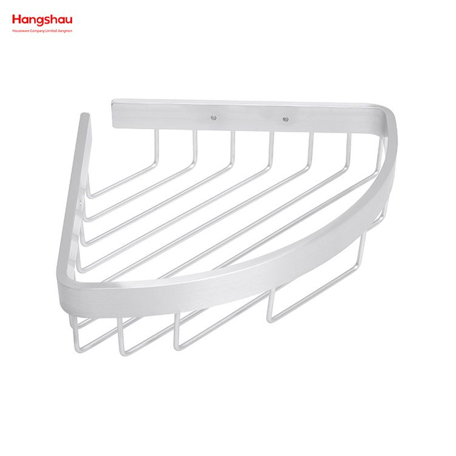 Metal Shower Caddy Bath Storage Rack Wall Shelf Wall Mounted Bracket Aluminium Bathroom Corner Rack